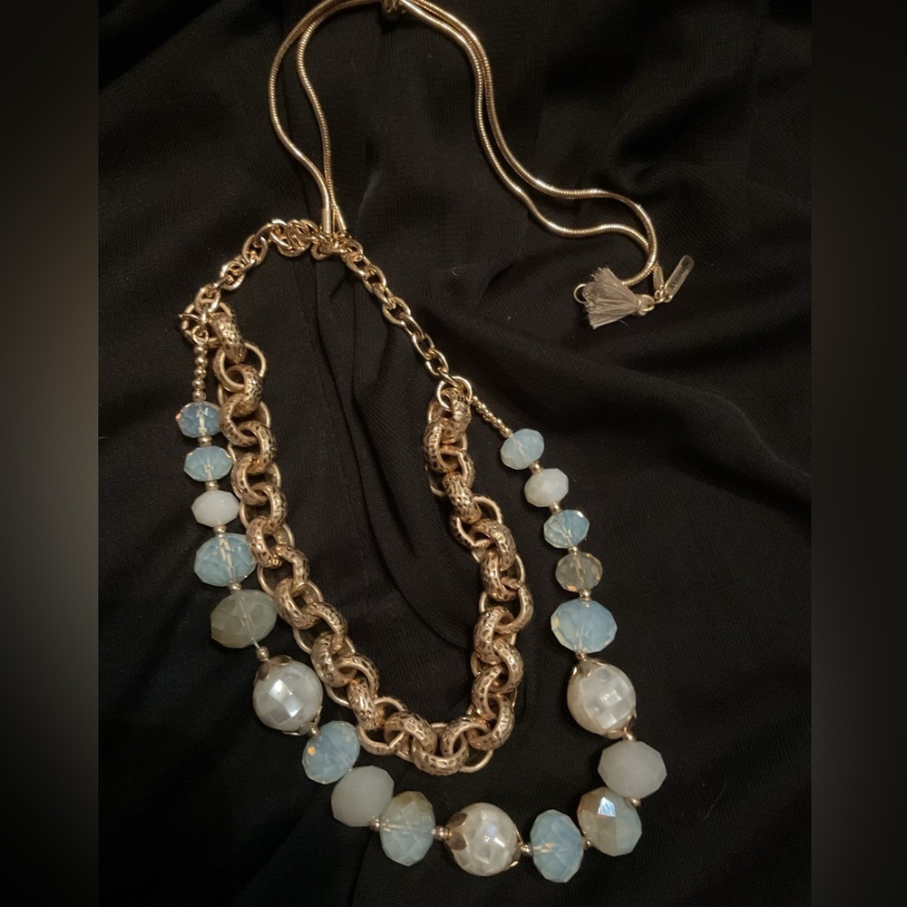 Lonna & Lilly double strand gold-tone & beaded necklace. NWOT